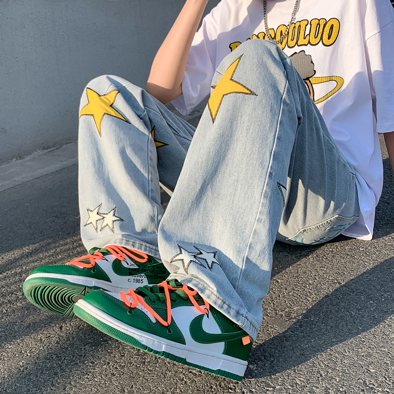 Street Pants Brand Pentagram Jeans