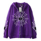 Spider Web Zipper Foreign Hoodie