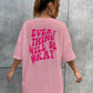 O Neck Short Sleeve Ladies Top Loose Print