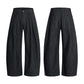Three-pleat Striped Bootcut Denim Casual Pants