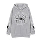Spider Web Zipper Foreign Hoodie