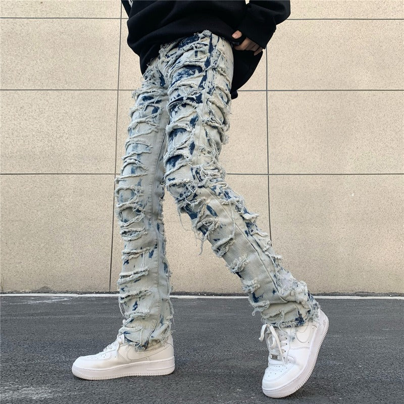 Street Ripped Jeans Men's High Street
