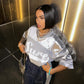 Mesh Cloth Round Neck PulloverTop