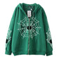 Spider Web Zipper Foreign Hoodie