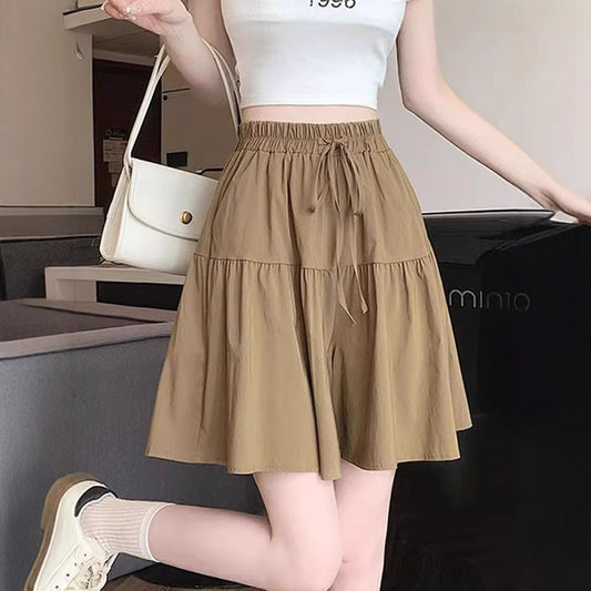 Style Thin Oversized Casual Shorts Skirt