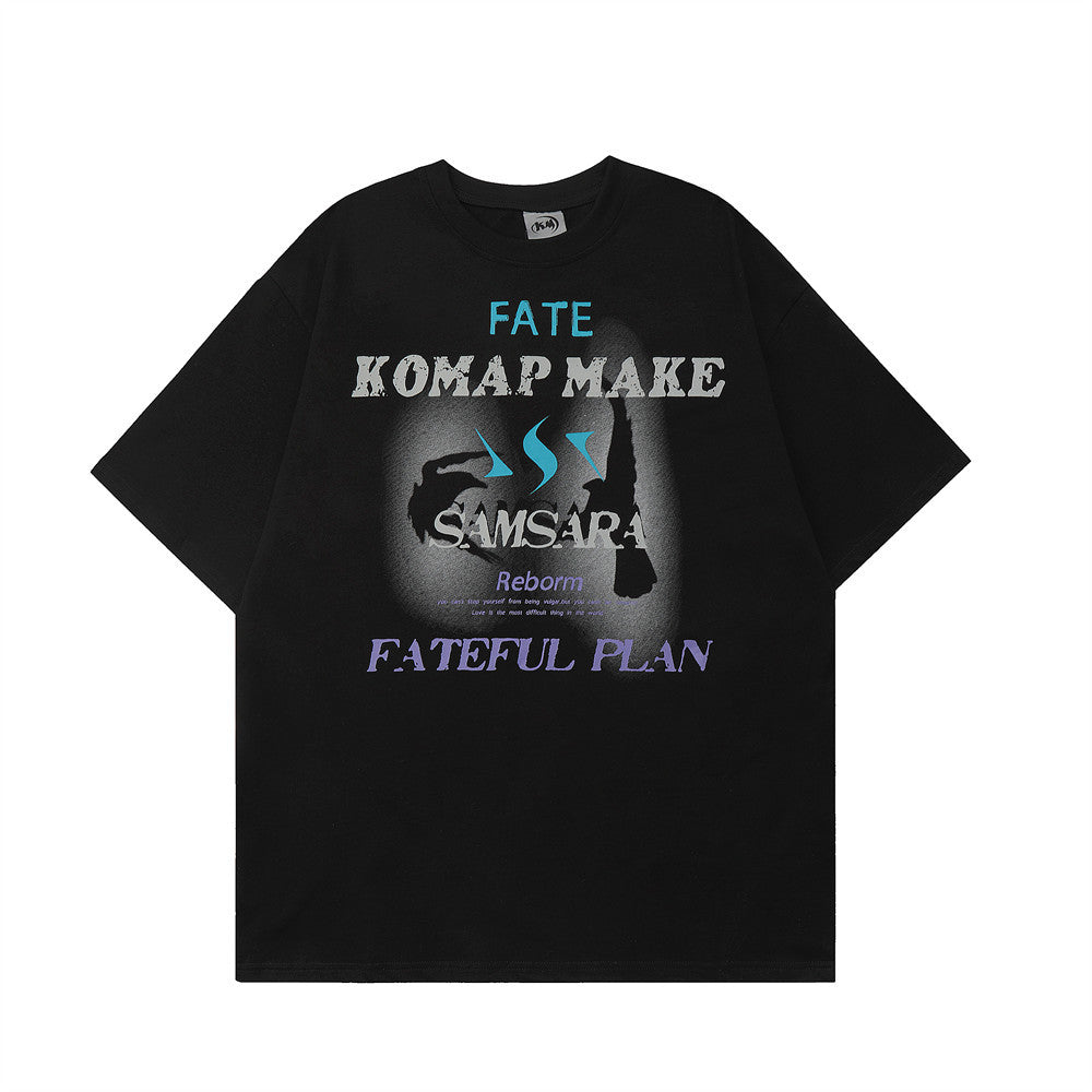 Street Letter Print Short-sleeve