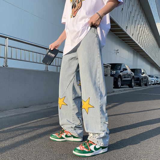 Street Pants Brand Pentagram Jeans