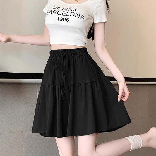 Style Thin Oversized Casual Shorts Skirt
