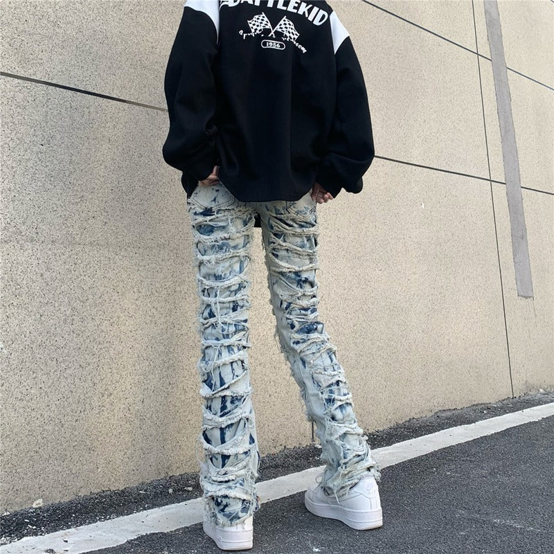 Street Ripped Jeans Men's High Street