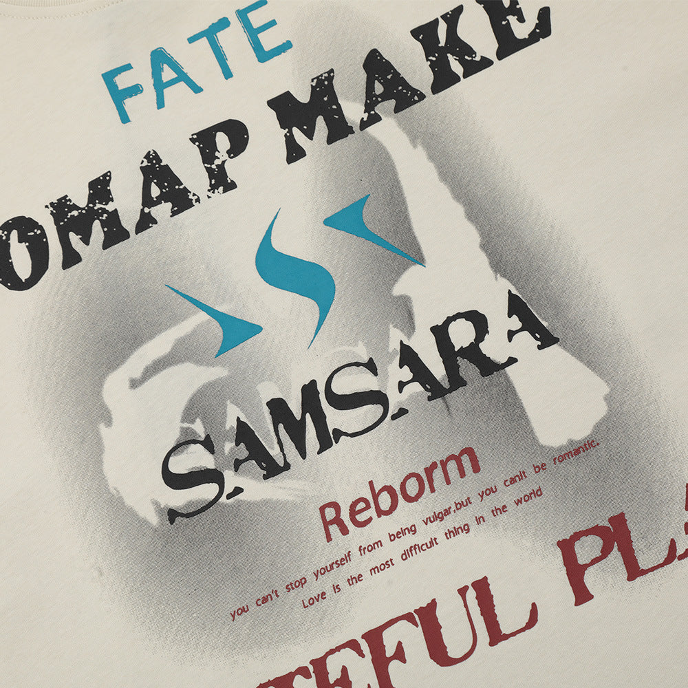 Street Letter Print Short-sleeve